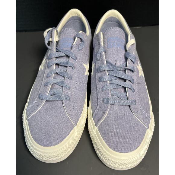 Converse One Star Men’s Blue Canvas Size 11 NEW Extra Laces - Picture 8 of 10